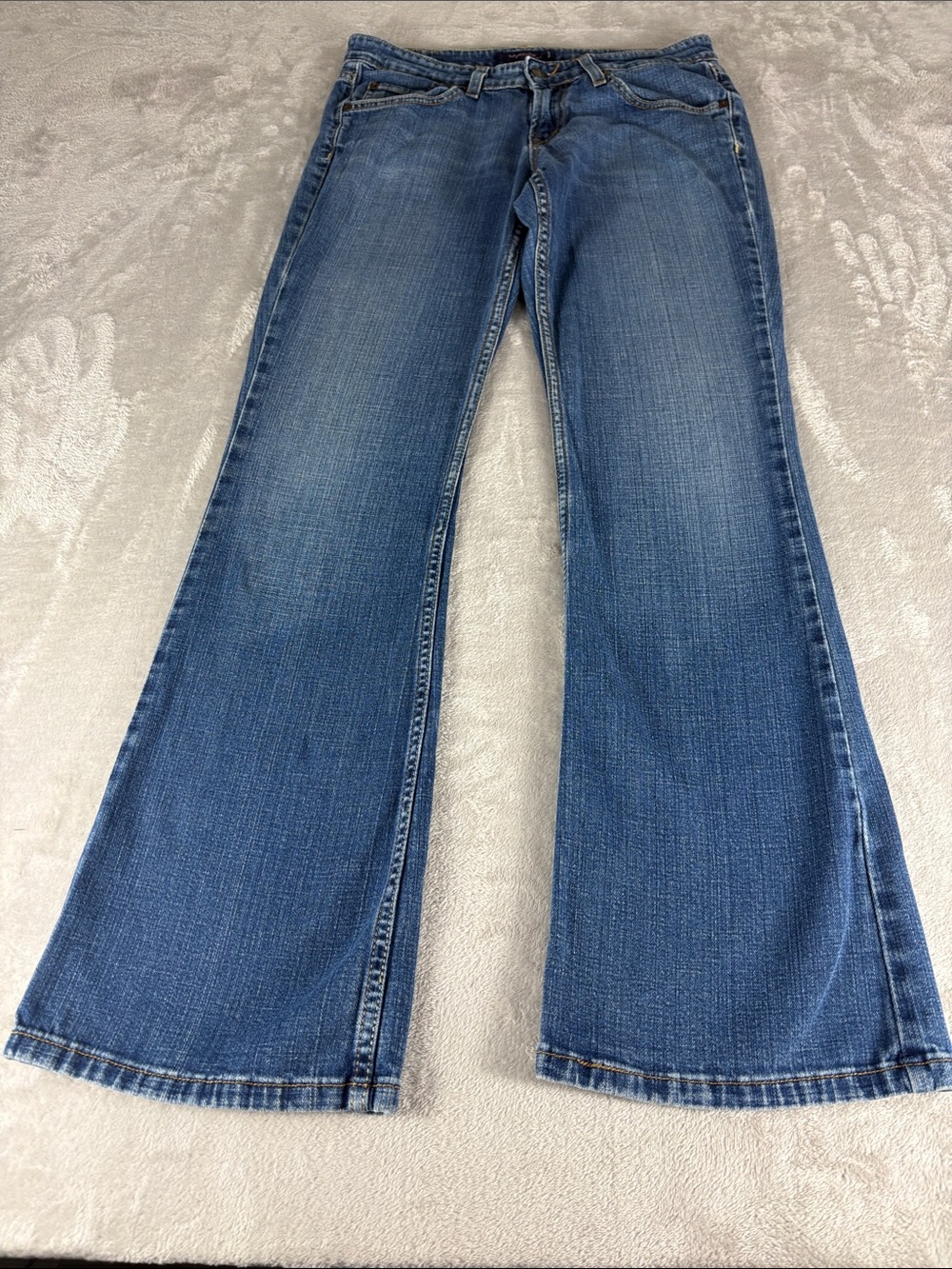 Women's Blue Denim Jeans - Flared Fit Size 7
